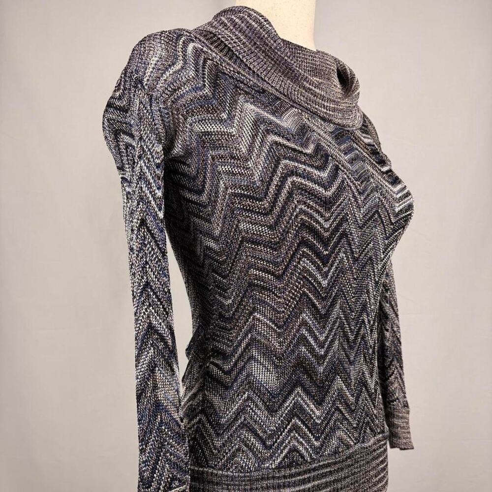 Inc metallic chevron knit cowl